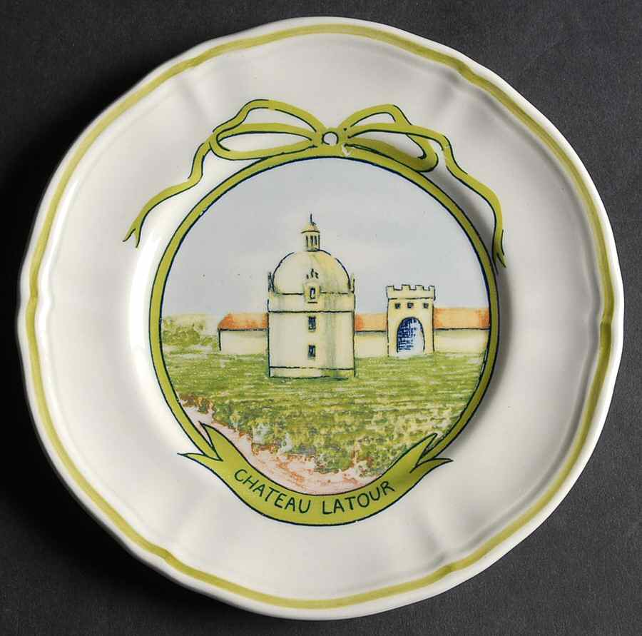 Wine Chateau Canape Plate by Longchamp-1