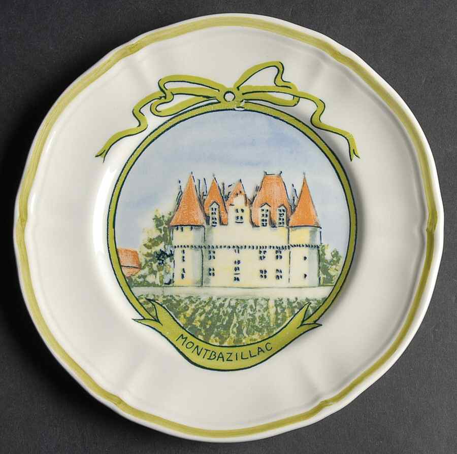 Wine Chateau Canape Plate by Longchamp-1