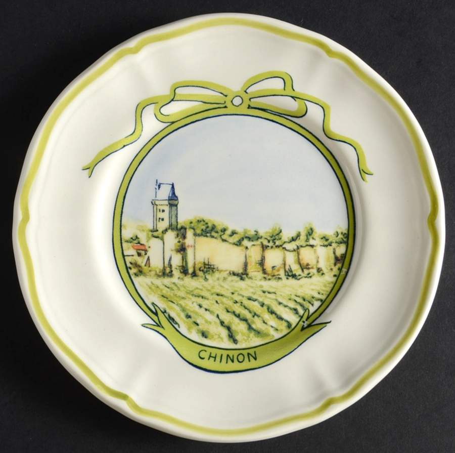 Wine Chateau Canape Plate by Longchamp-1