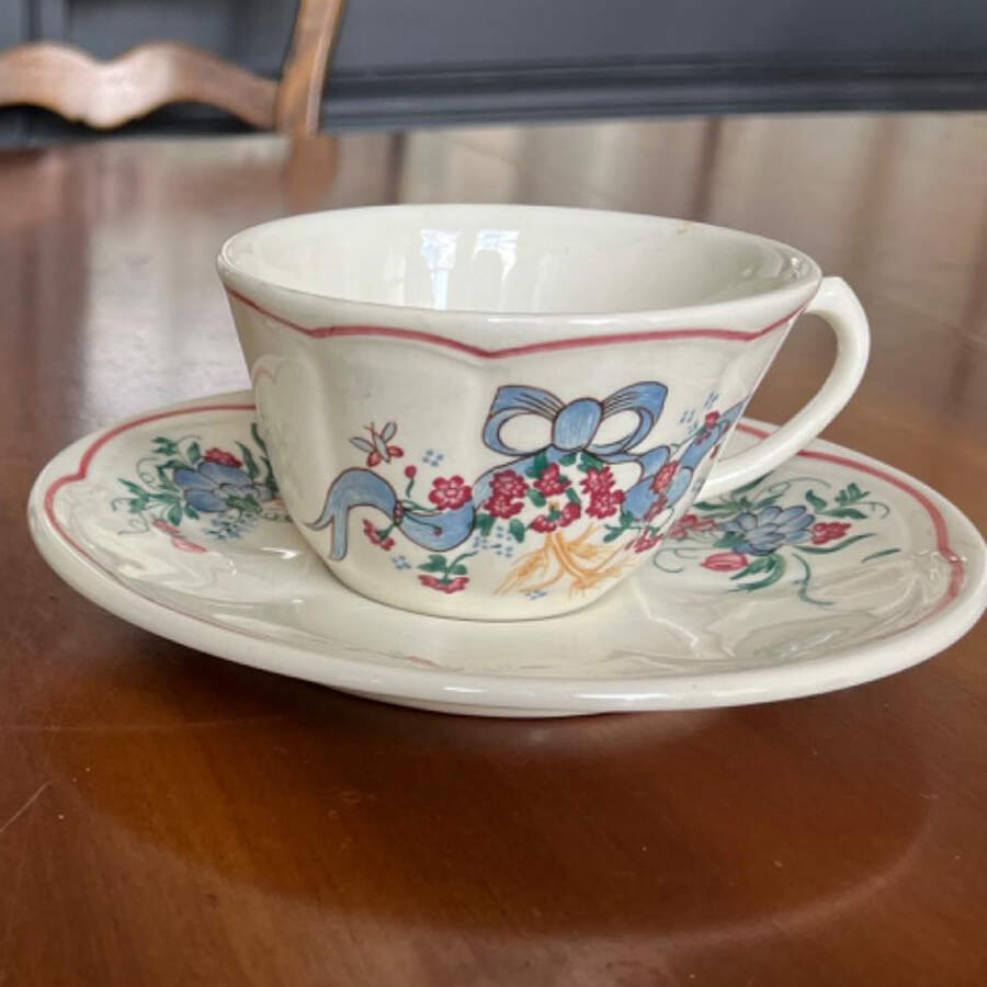 Cheveuse Flat Cup & Saucer Set by Longchamp-1
