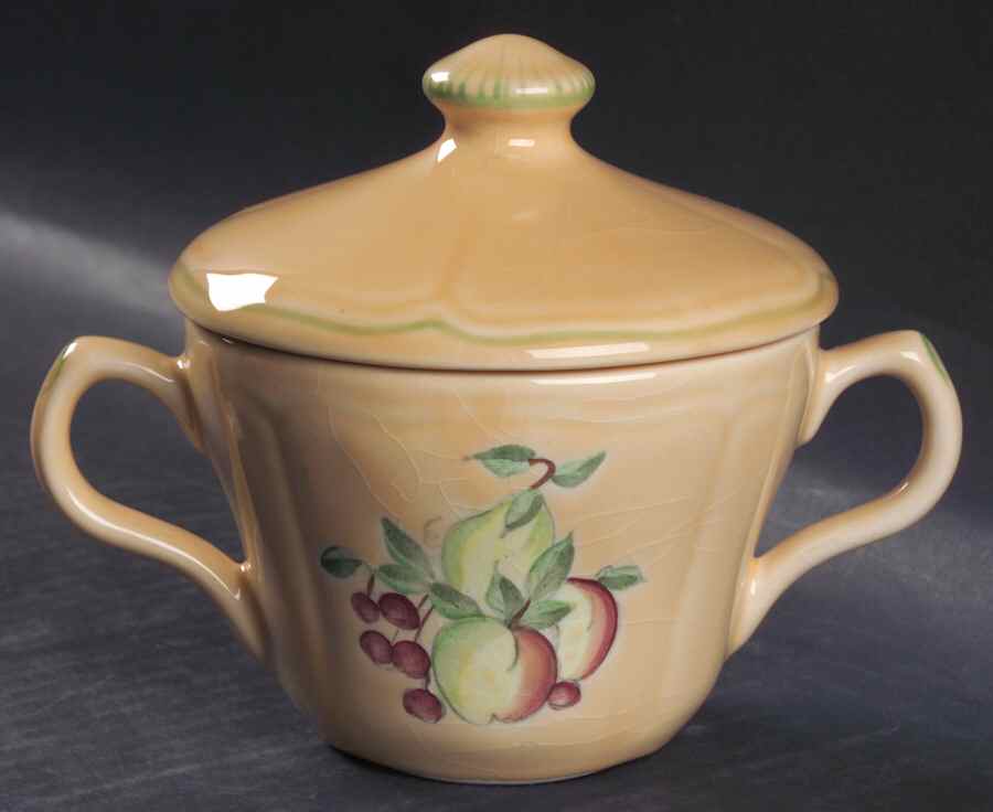 Fruit De France Sugar Bowl & Lid by Longchamp-1