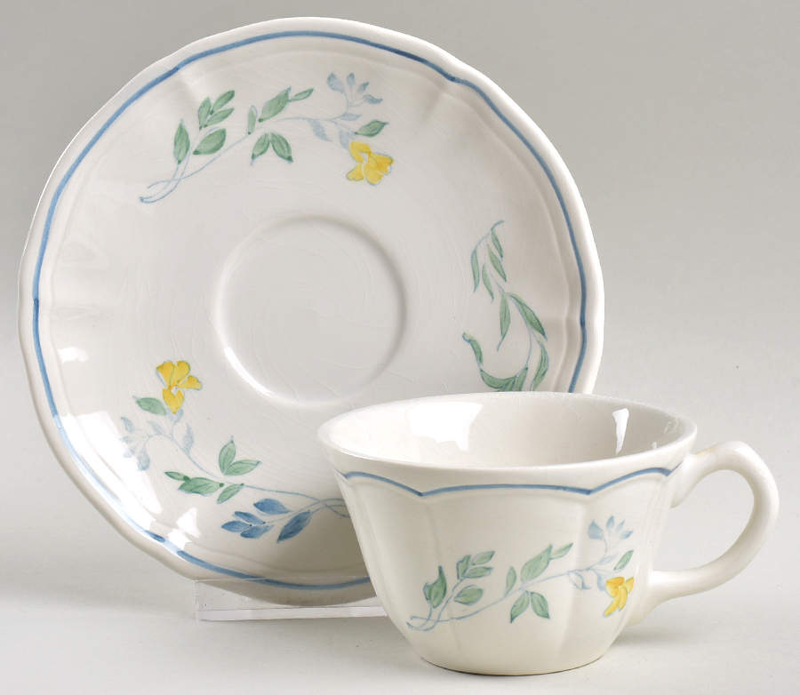 Mediterranean Flat Cup & Saucer Set by Longchamp-1