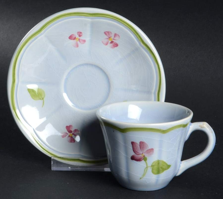 Mon Jardin Flat Demitasse Cup & Saucer Set by Longchamp-1