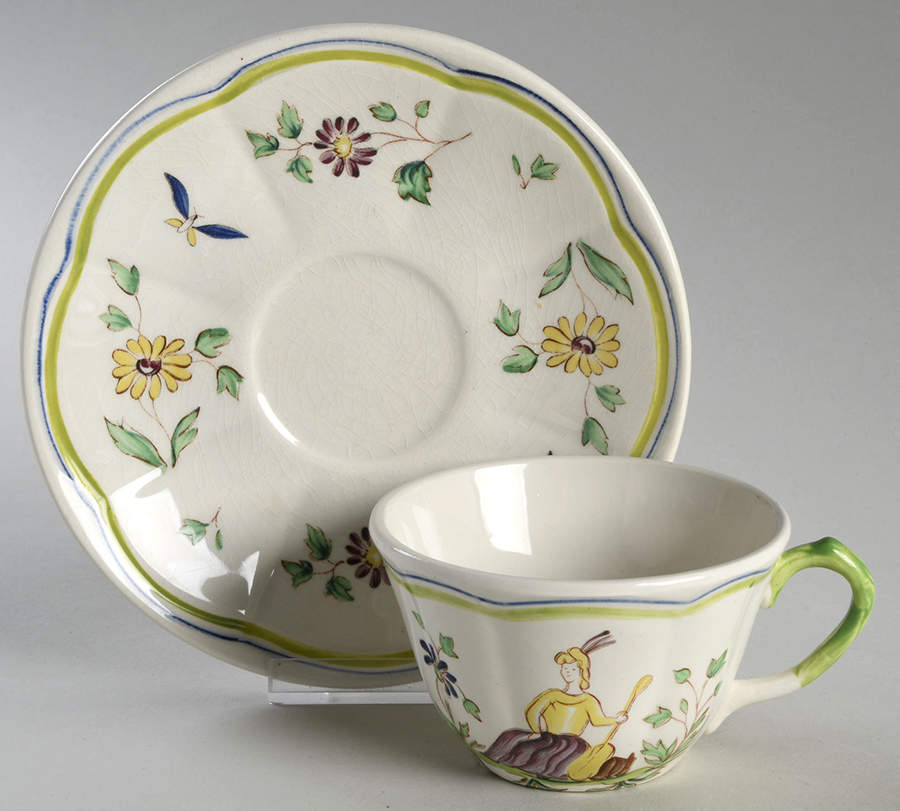 Moustiers Flat Cup & Saucer Set by Longchamp-1