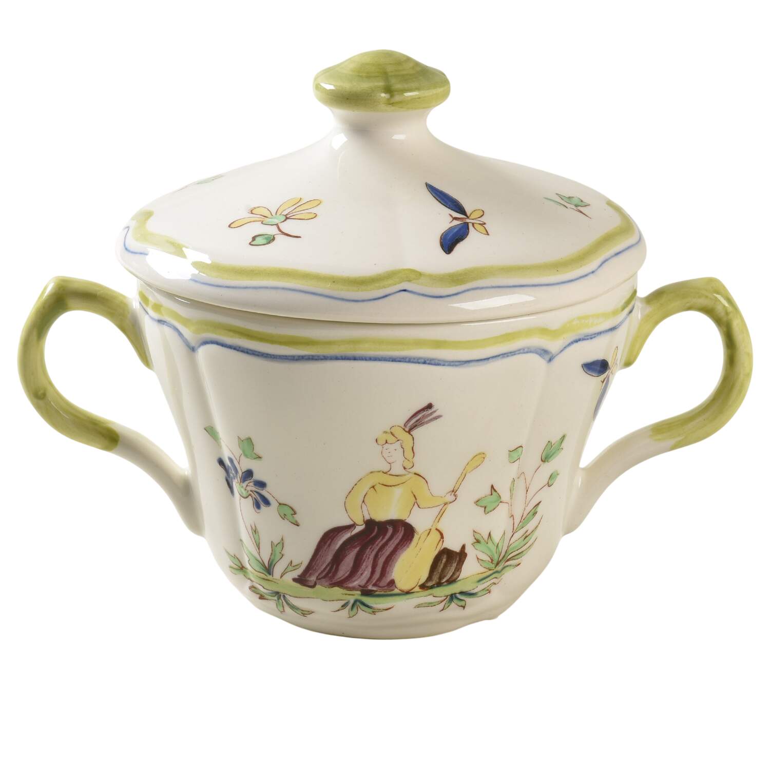 Moustiers Sugar Bowl & Lid by Longchamp-1