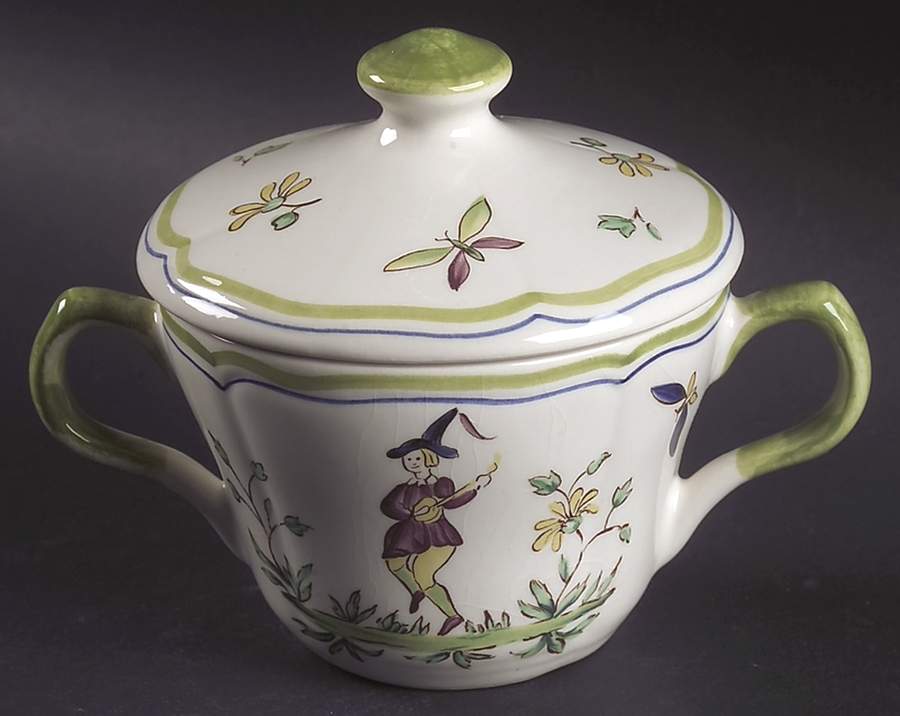 Moustiers Sugar Bowl & Lid by Longchamp-1
