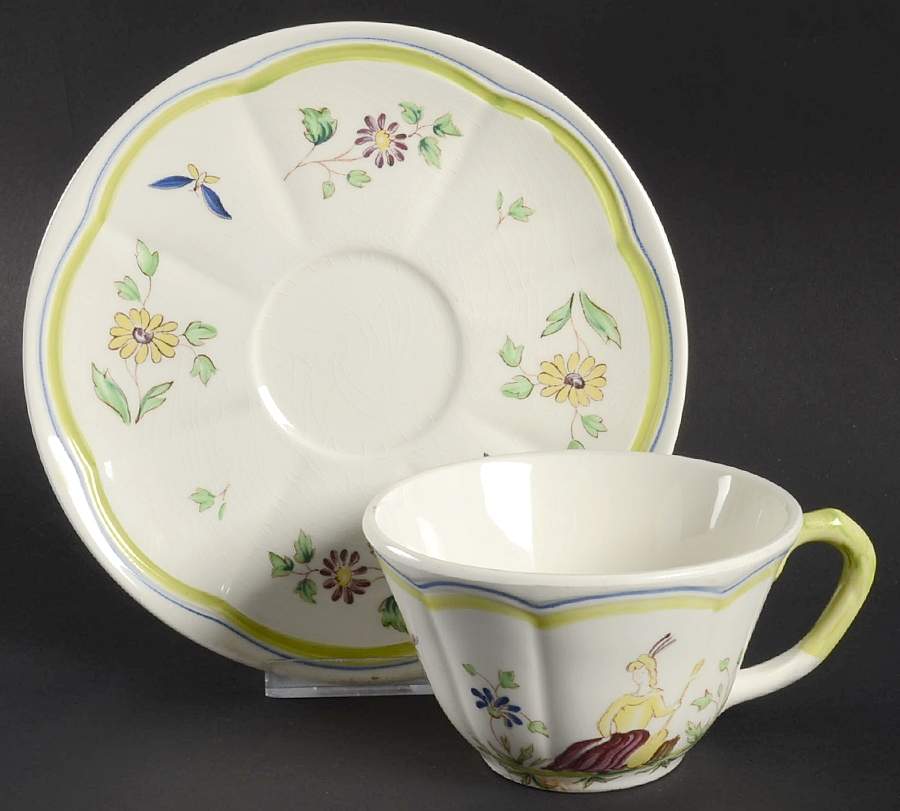 Moustiers Oversized Cup & Saucer Set by Longchamp-1