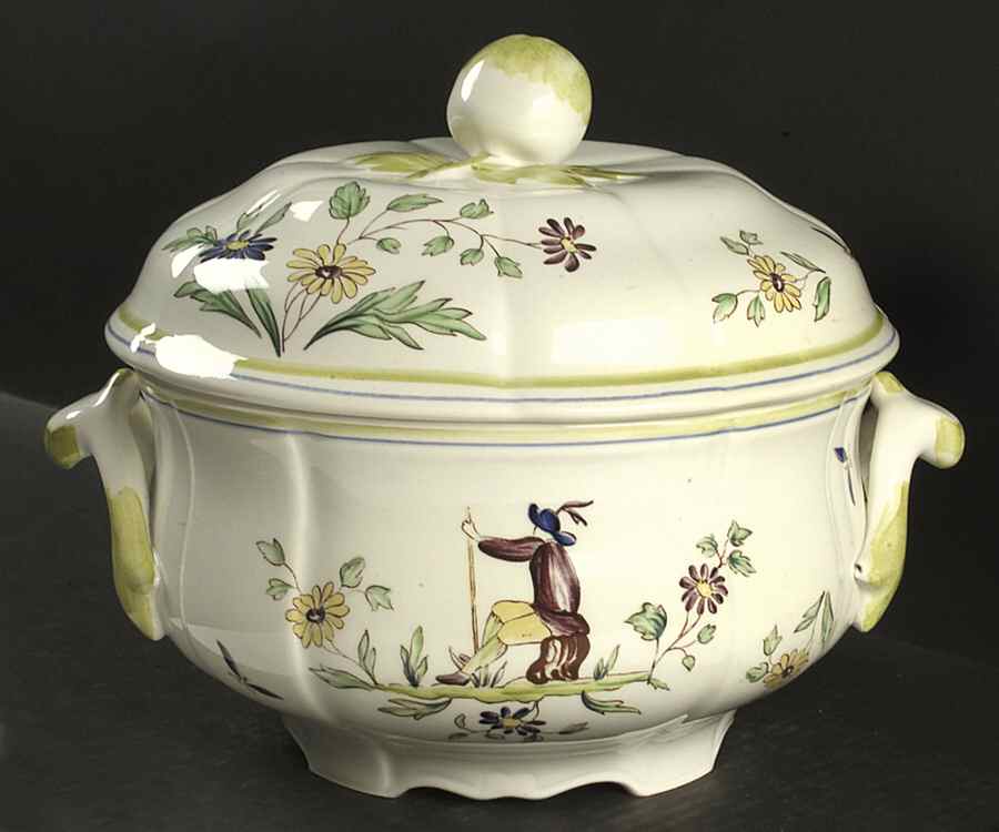 Moustiers Tureen &  Lid by Longchamp-1