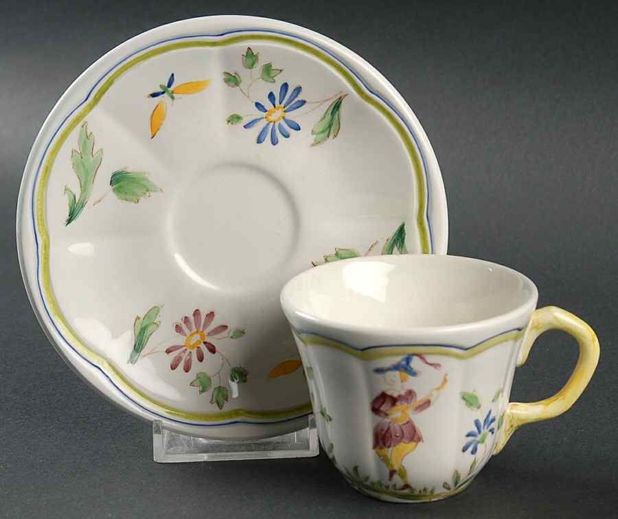 Moustiers Flat Demitasse Cup & Saucer Set by Longchamp-1