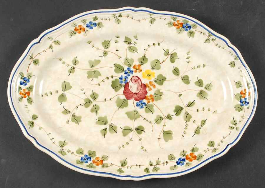 Nemours 14" Oval Serving Platter by Longchamp-1