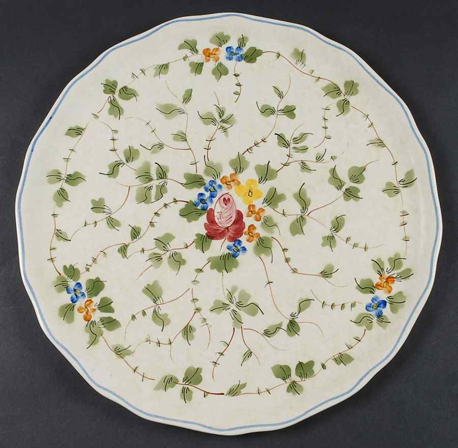 Nemours 13" Round Torte Plate by Longchamp-1