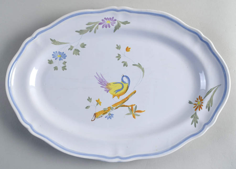 Perouges (Not French Heritage Line) 14" Oval Serving Platter by Longchamp-1