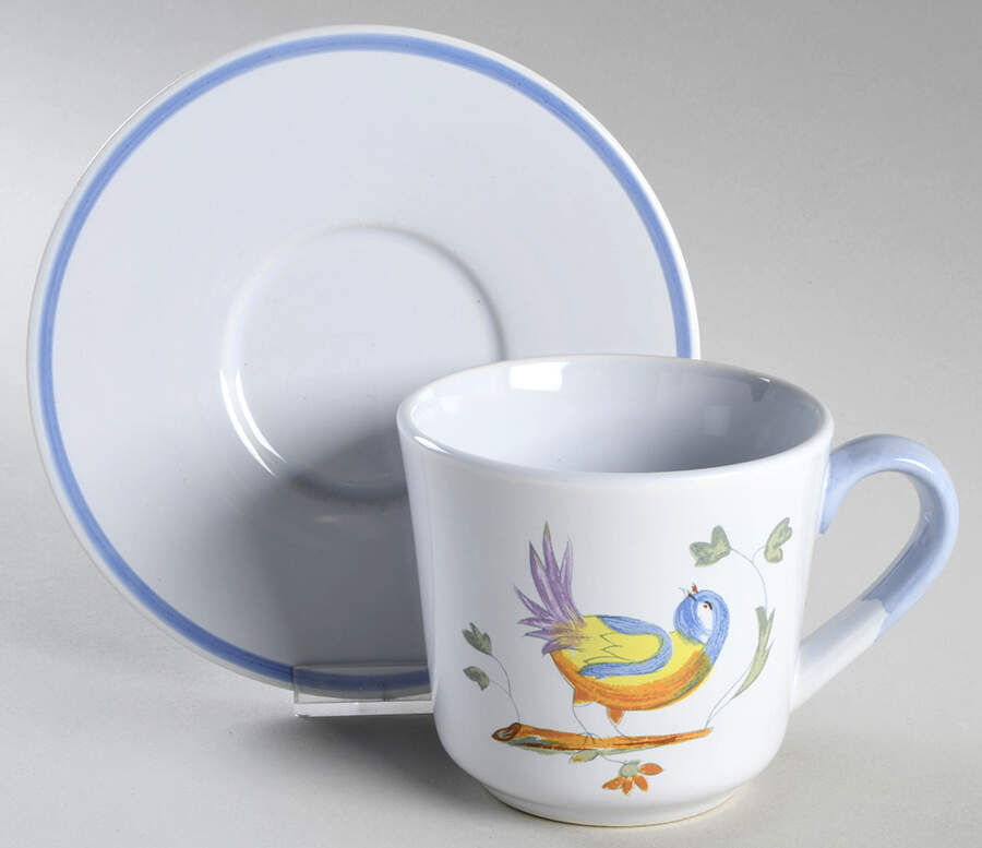 Perouges (Not French Heritage Line) Breakfast Cup & Saucer Set by Longchamp-1