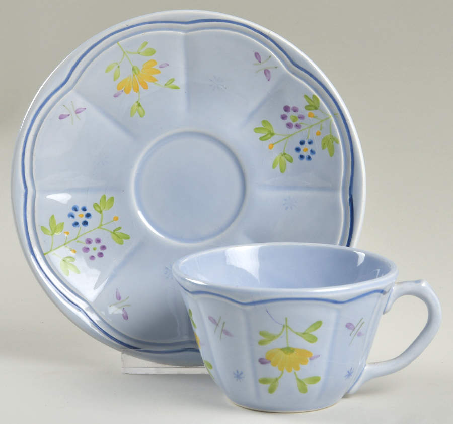 Printemps Flat Cup & Saucer Set by Longchamp-1