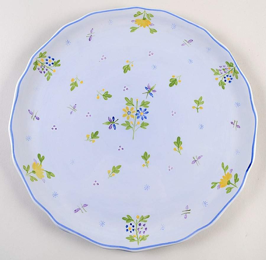 Printemps 13" Round Torte Plate by Longchamp-1