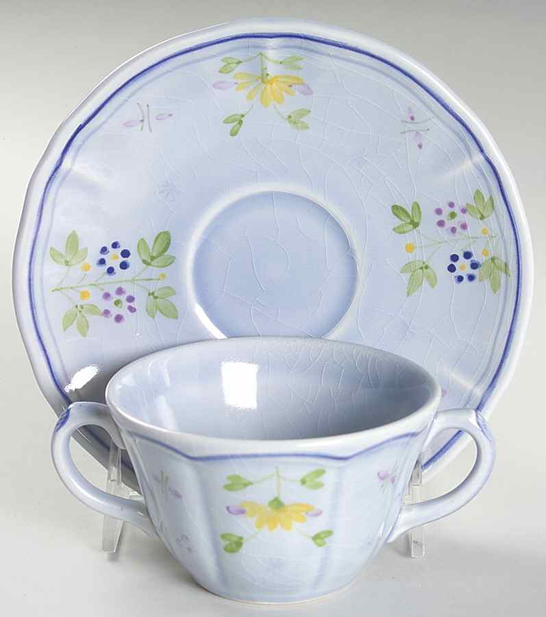 Printemps Flat Bouillon Cup & Saucer by Longchamp-1