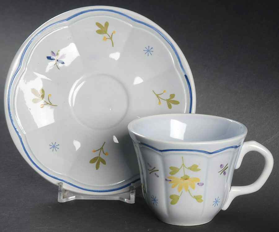 Printemps Flat Demitasse Cup & Saucer Set by Longchamp-1