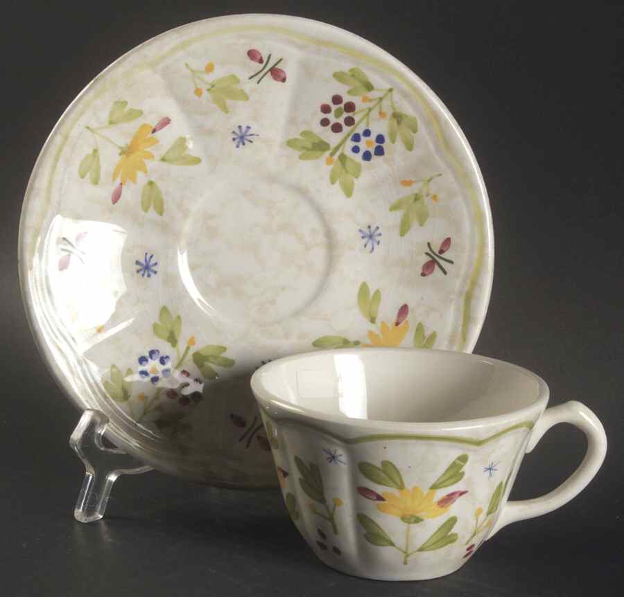 St. Tropez Flat Cup & Saucer Set by Longchamp-1