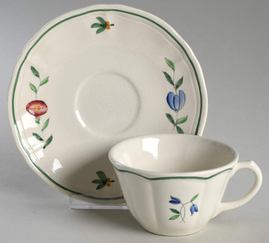 Tulip Flat Cup & Saucer Set by Longchamp-1