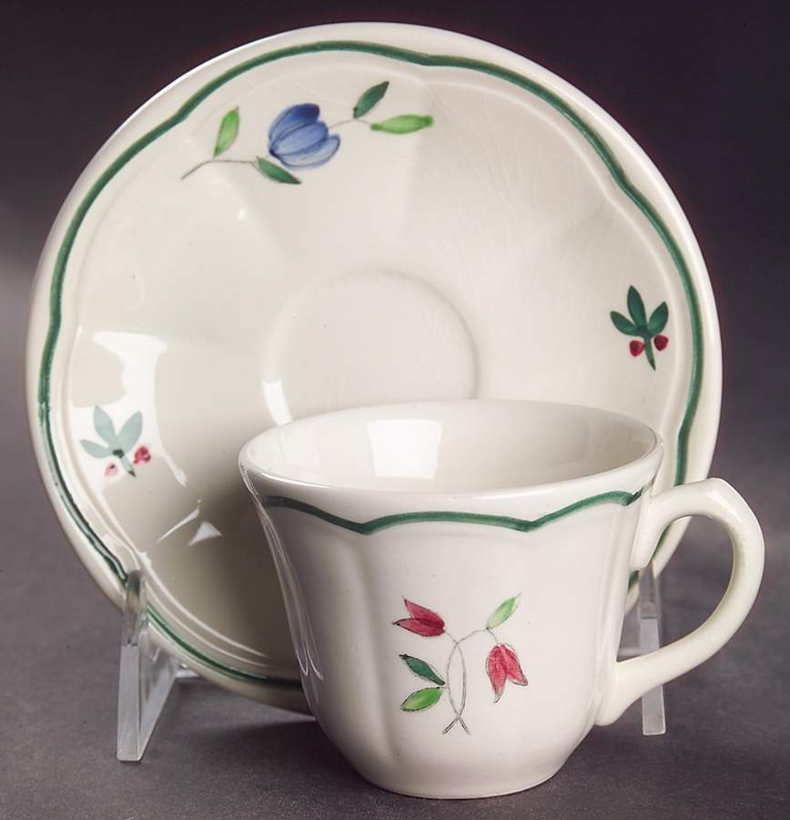 Tulip Flat Demitasse Cup & Saucer Set by Longchamp-1