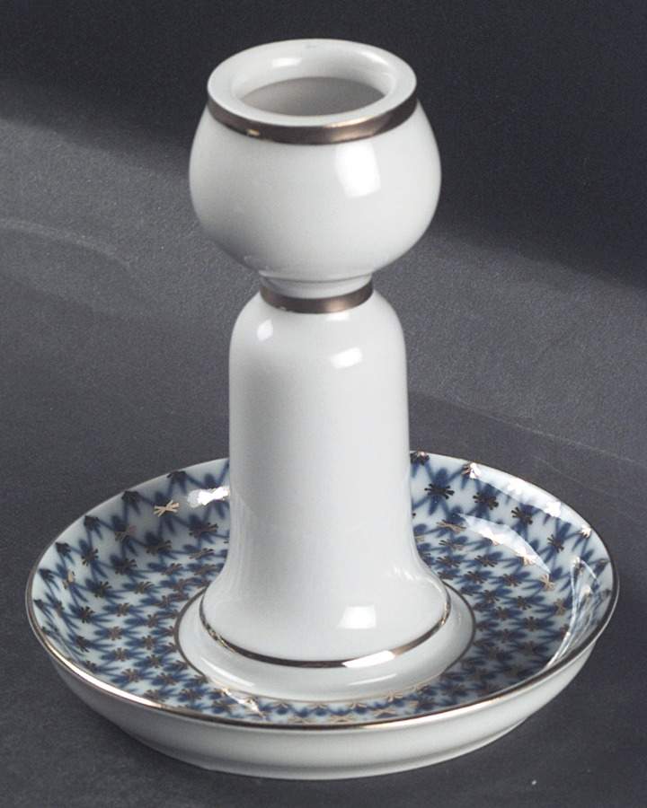 Cobalt Net Small Candlestick by Lomonosov-1