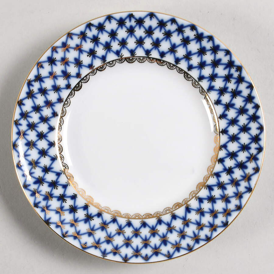 Cobalt Net Bread & Butter Plate by Lomonosov-1