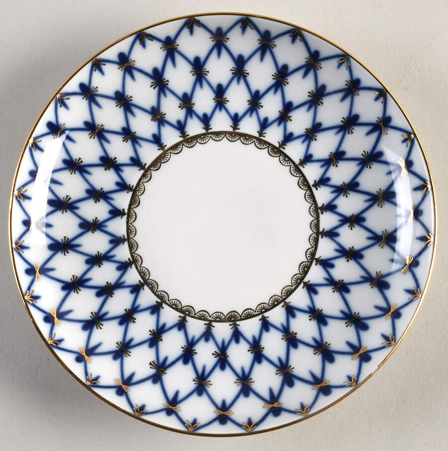 Cobalt Net Saucer for Mug by Lomonosov-1