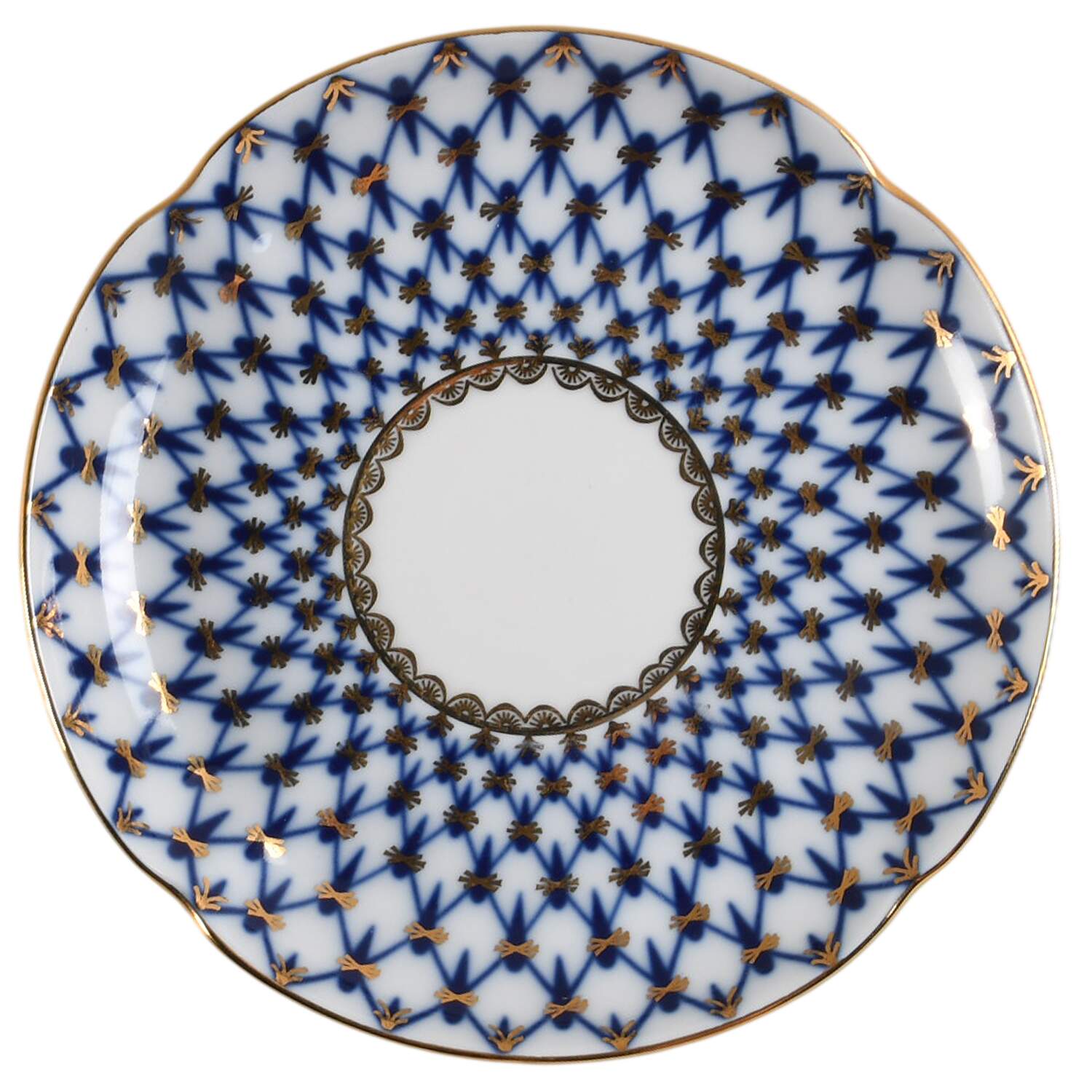 Cobalt Net Saucer for Flat Cup & Lid by Lomonosov-1