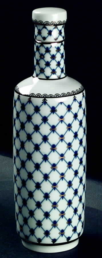 Cobalt Net Decanter and Stopper by Lomonosov-1