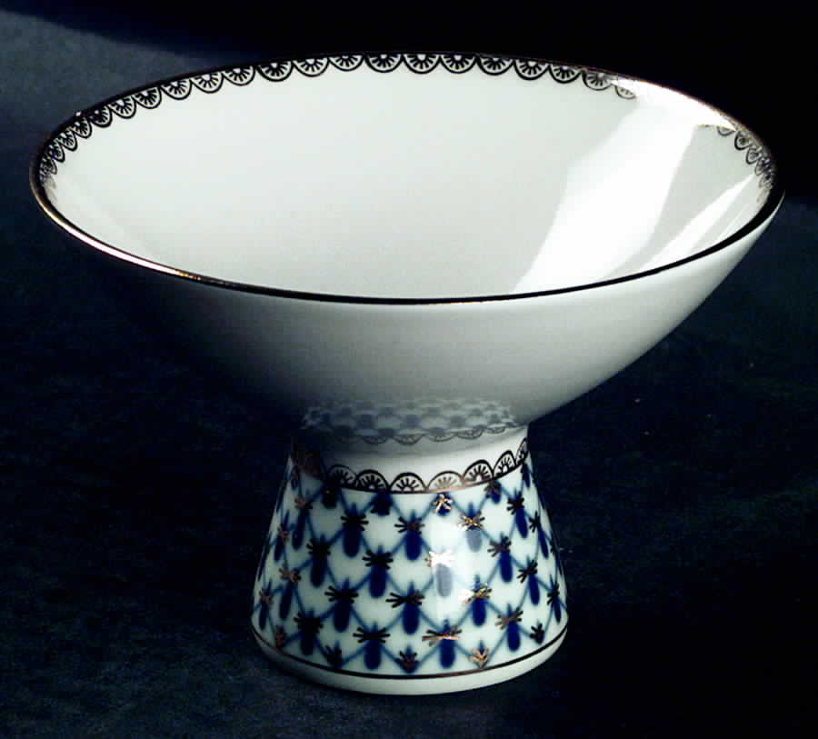 Cobalt Net Individual Ice Cream Dish by Lomonosov-1