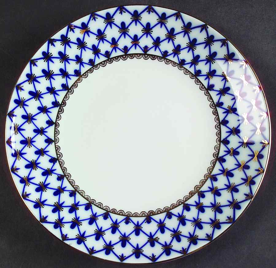 Cobalt Net Coupe Salad Plate by Lomonosov-1