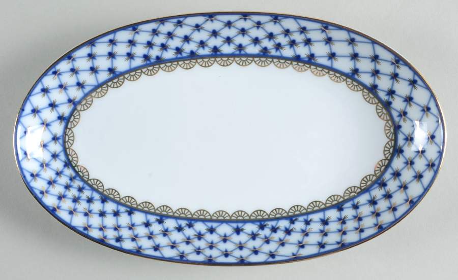 Cobalt Net Pickle Dish by Lomonosov-1