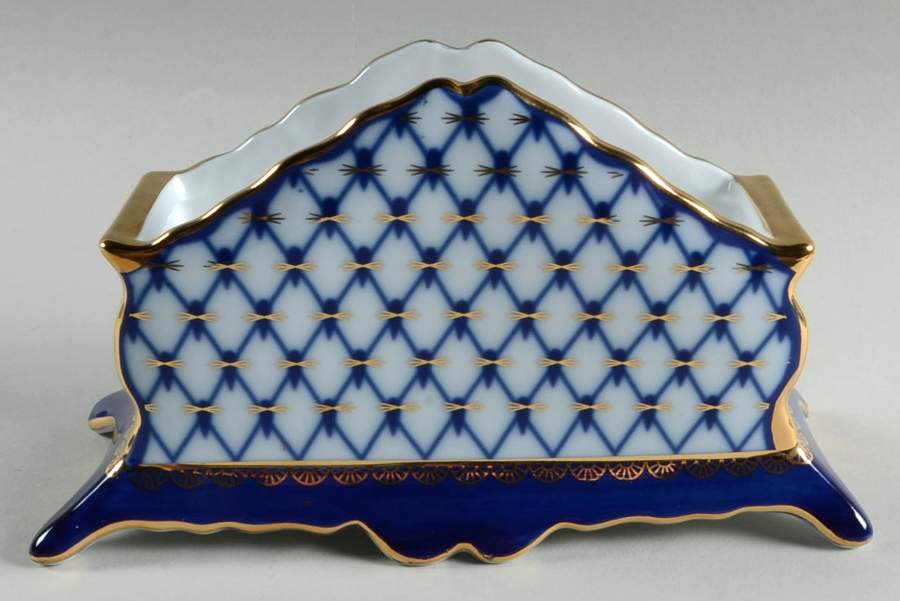 Cobalt Net Napkin Holder by Lomonosov-1