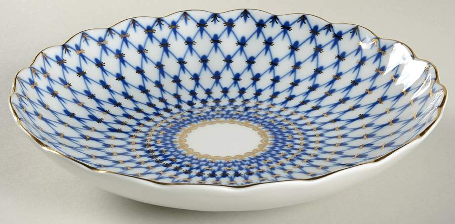 Cobalt Net Cake Plate by Lomonosov-1