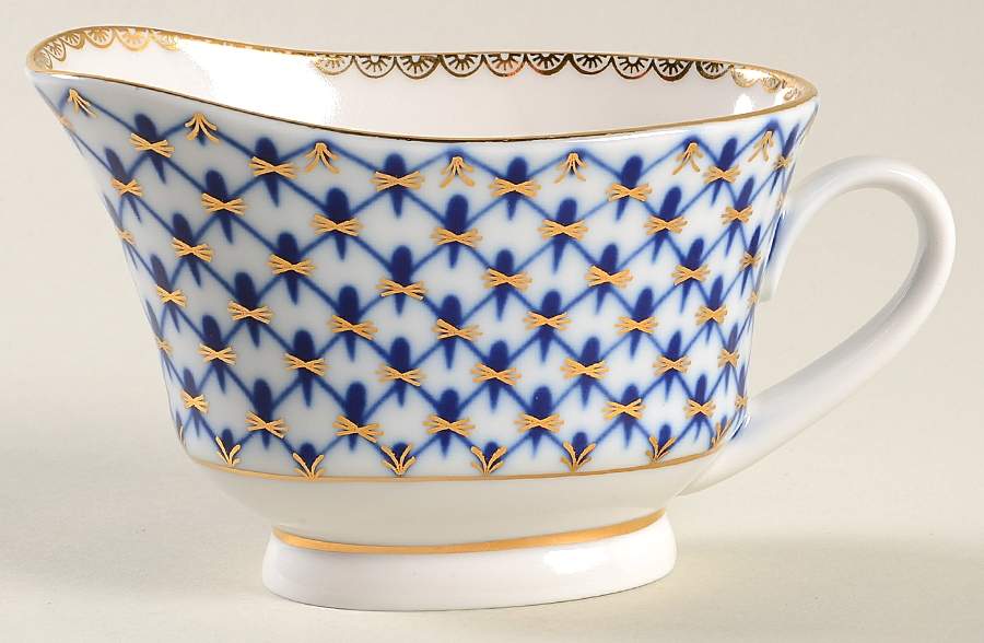 Cobalt Net Open Sauce Boat by Lomonosov-1