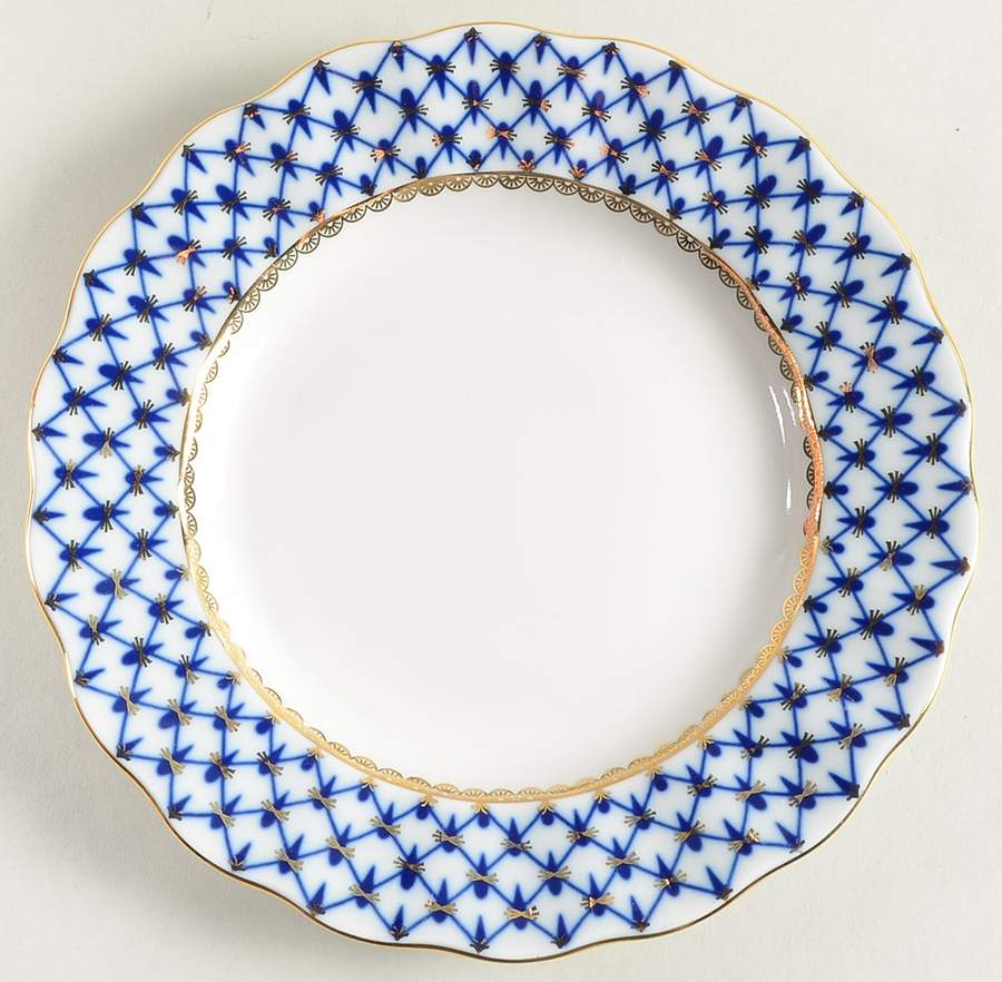 Cobalt Net Accent Salad Plate by Lomonosov-1