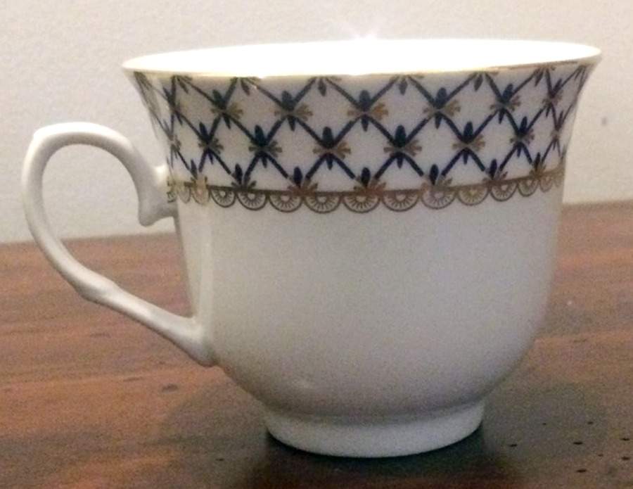 Cobalt Net Footed Cup by Lomonosov-1