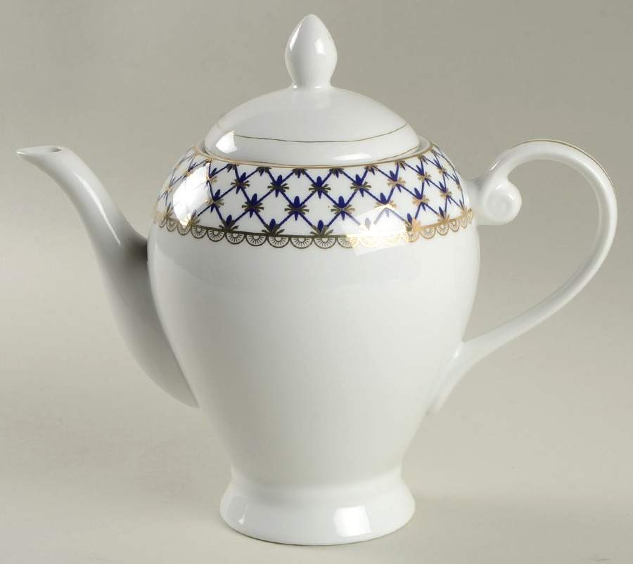 Cobalt Net Teapot & Lid by Lomonosov-1