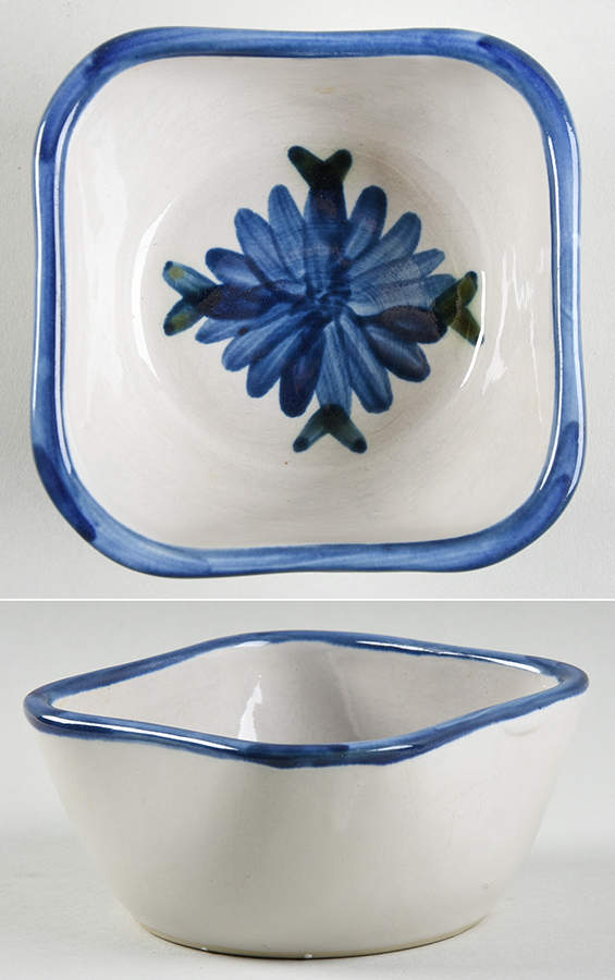 Bachelor Button 4" Square Bowl by Louisville-1