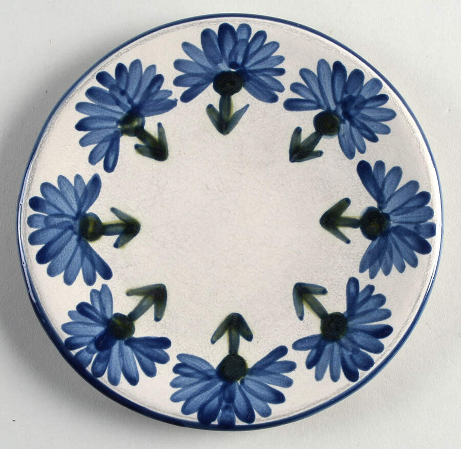 Bachelor Button Coupe Salad Plate by Louisville-1