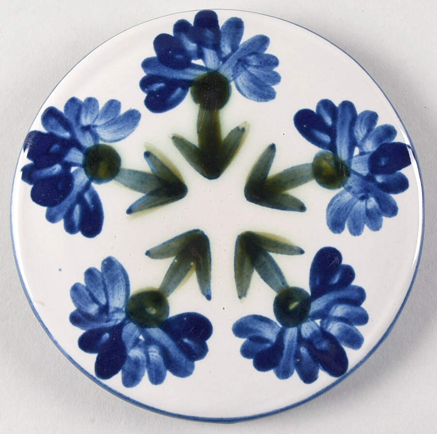Bachelor Button Tea Tile by Louisville-1