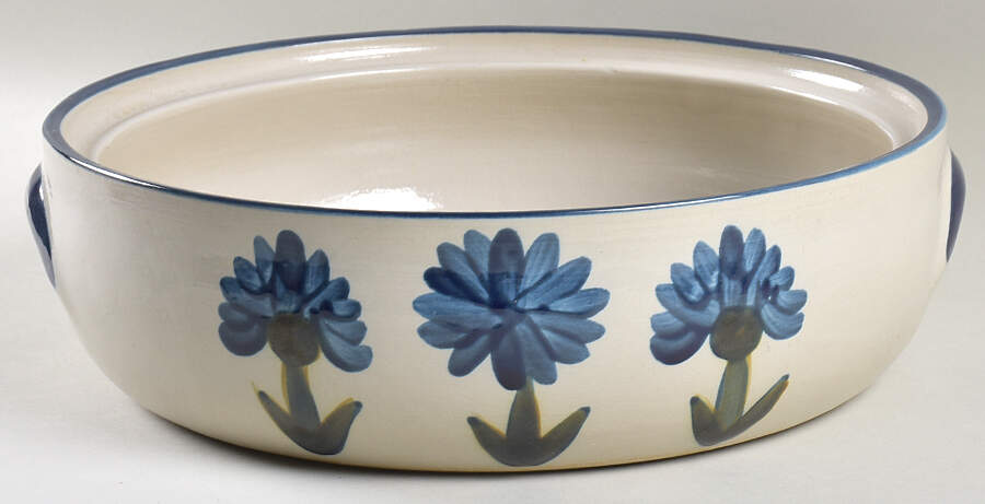 Bachelor Button 3 Quart Round Casserole No Lid by Louisville-1
