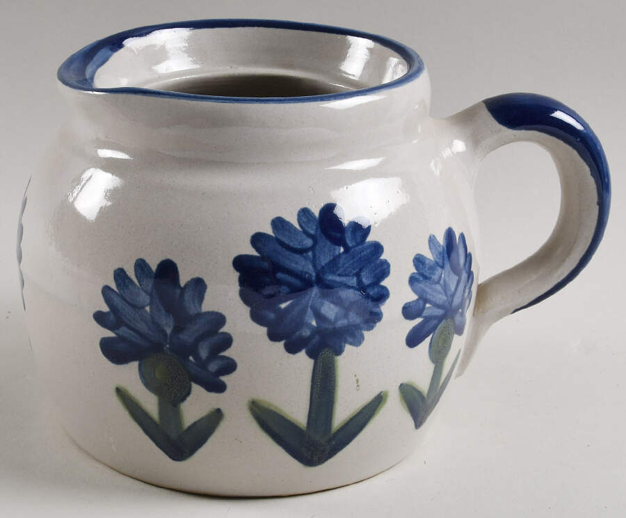 Bachelor Button Bean Pot No Lid by Louisville-1