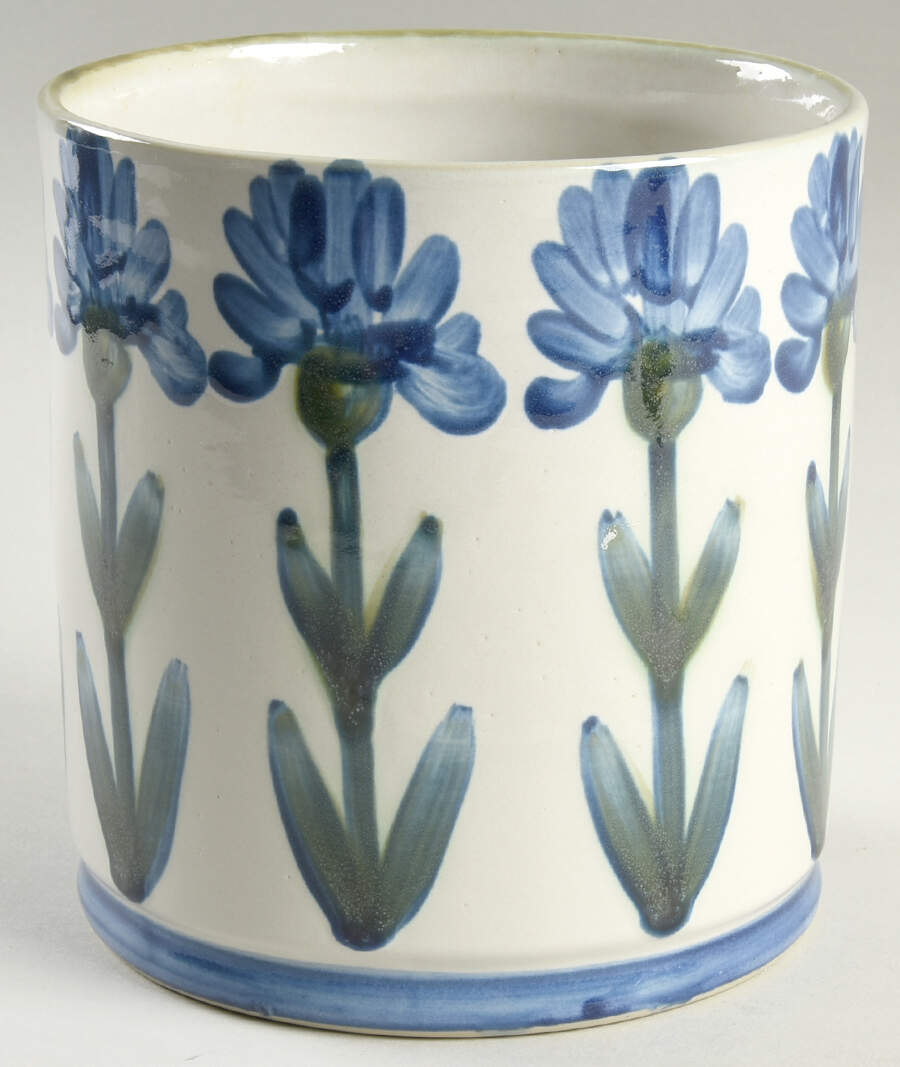 Bachelor Button Medium Canister No Lid by Louisville-1