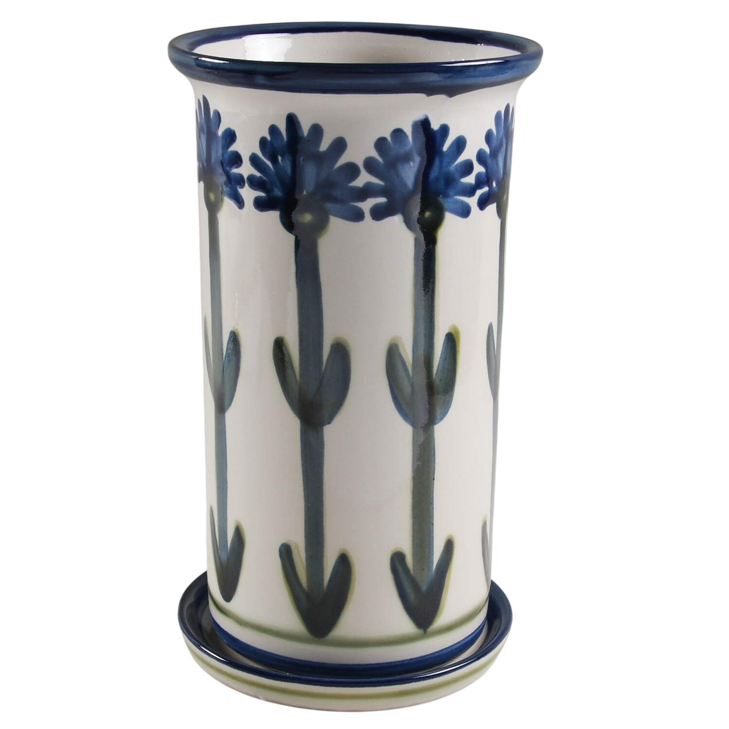 Bachelor Button Wine Cooler and Saucer Set by Louisville-1