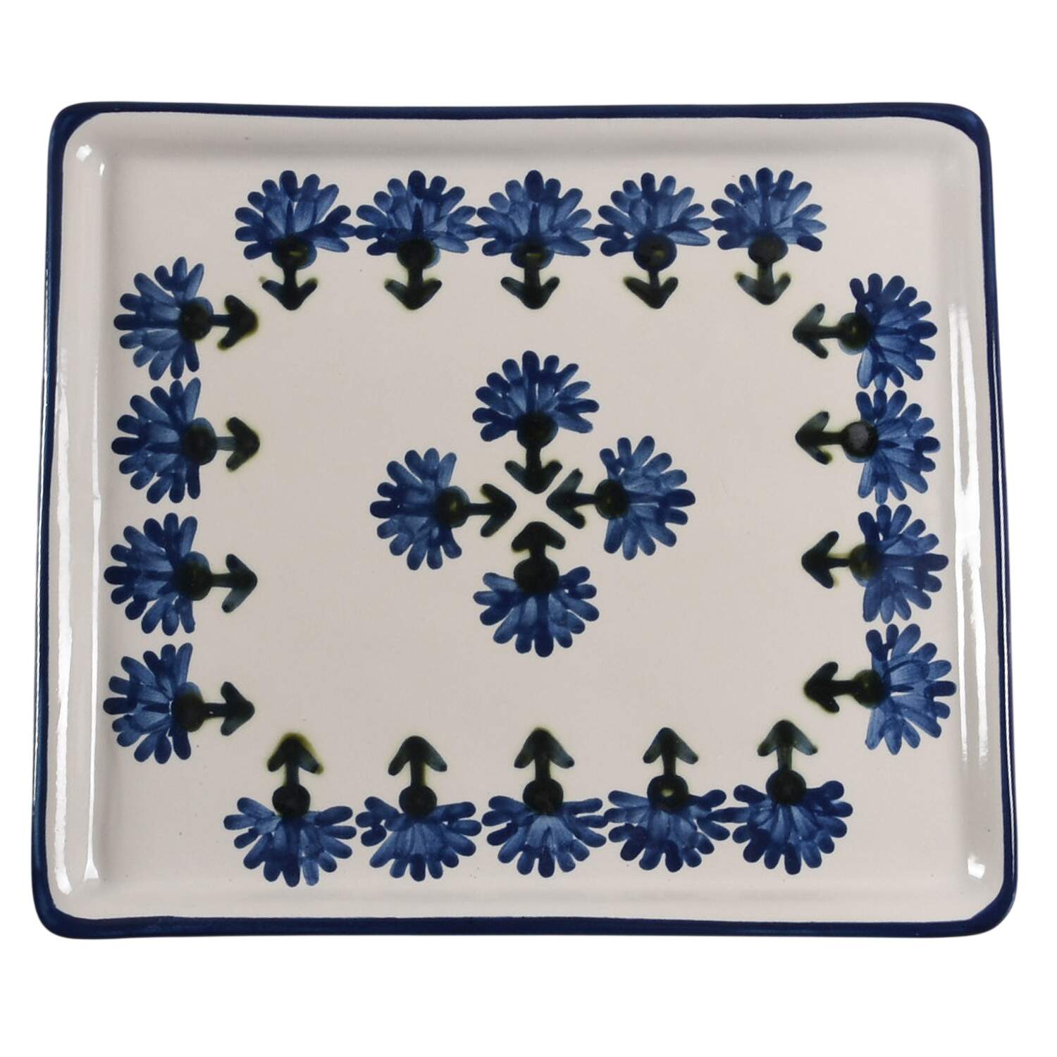 Bachelor Button 13" Rectangular Tray by Louisville-1