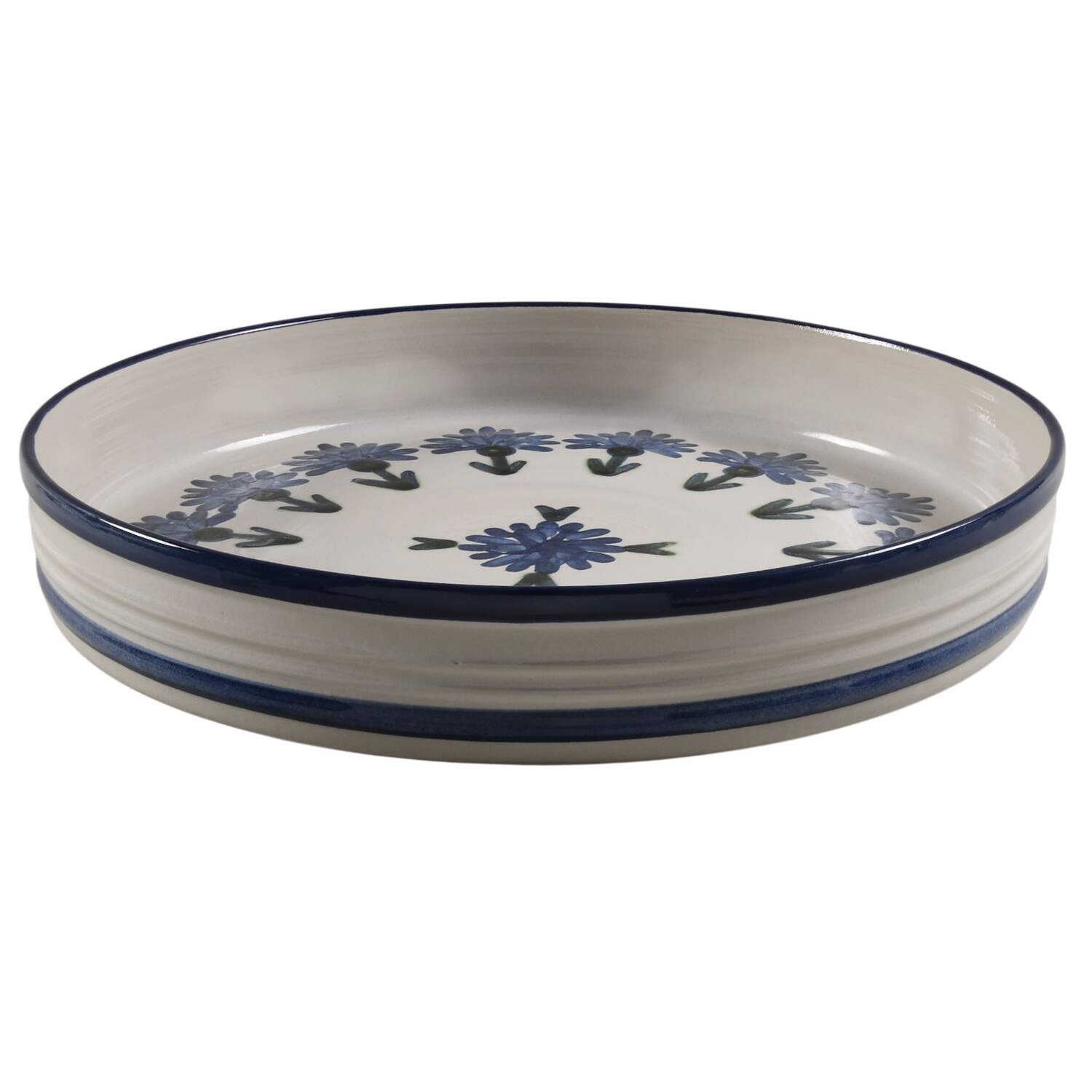 Bachelor Button 14" Round Tray by Louisville-1