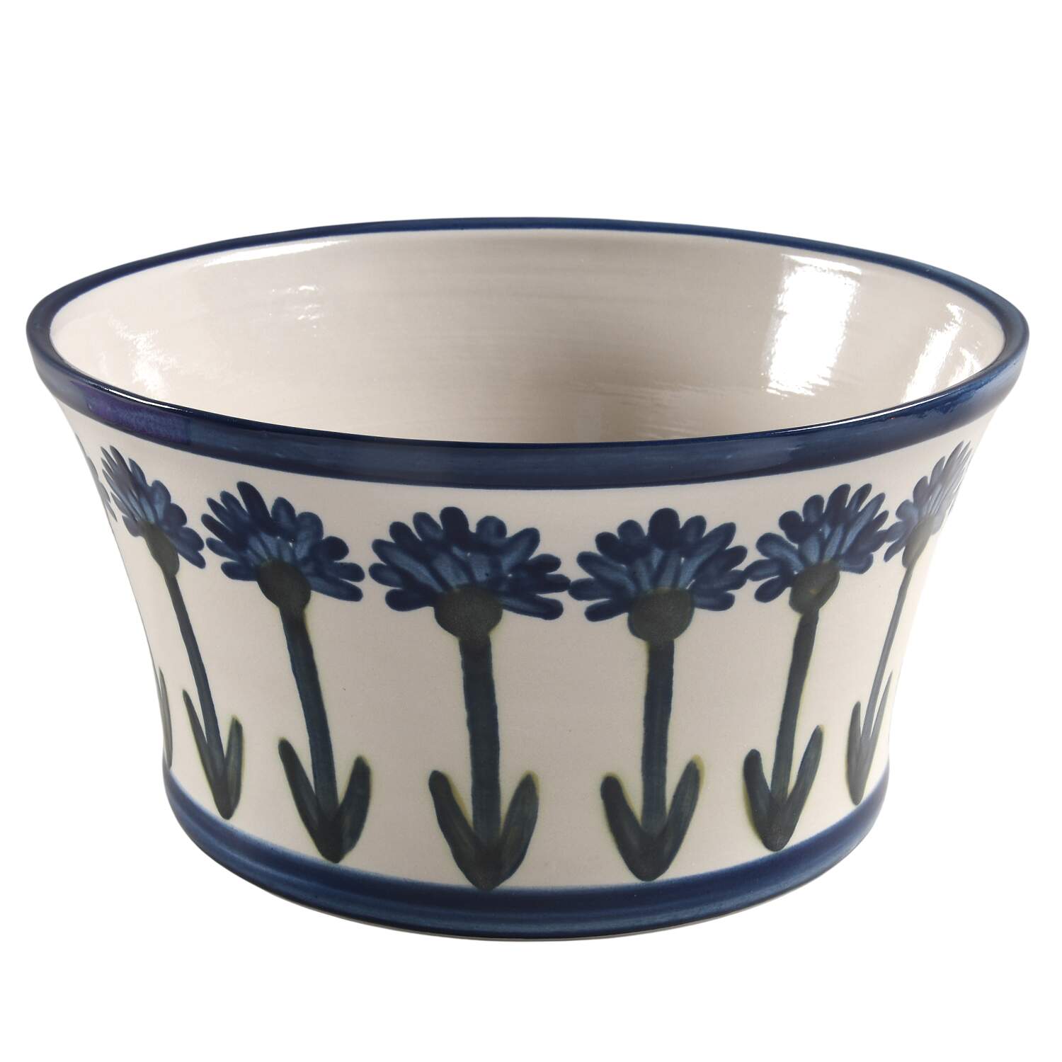 Bachelor Button 12" Large Salad Serving Bowl by Louisville-1