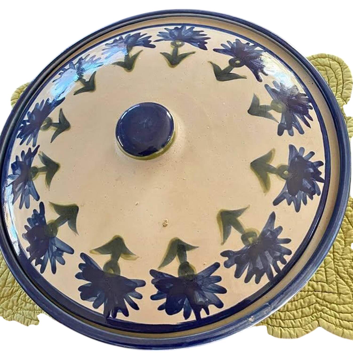 Bachelor Button 8 Quart Round Covered Casserole by Louisville-1