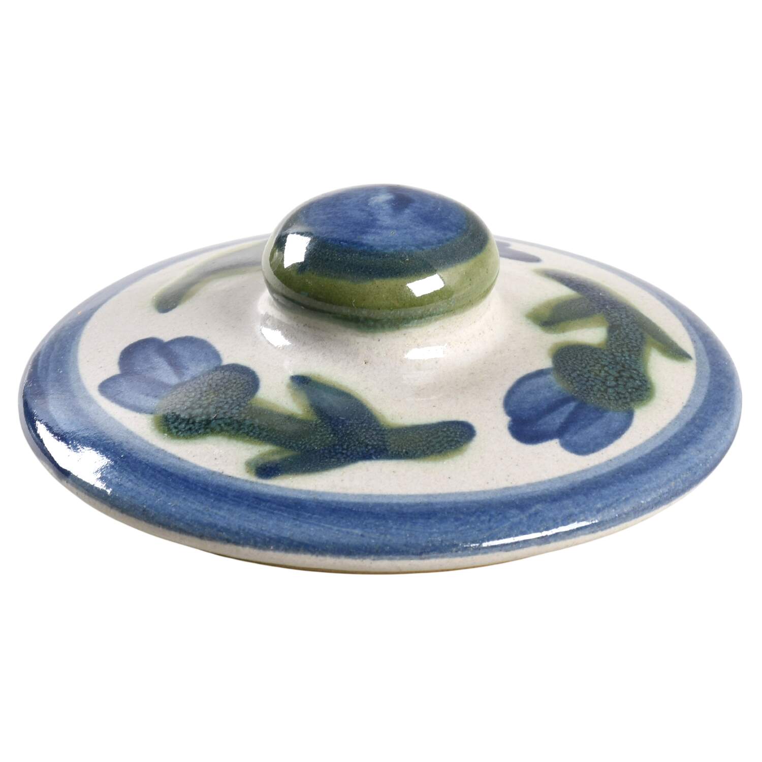 Bachelor Button Lid for Sugar Bowl by Louisville-1